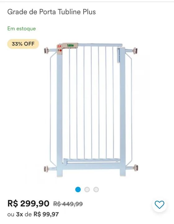 Grade de proteção para crianças pequenas e pets com trava - Foto 3