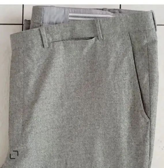Calça Social masculina Cinza claro de cashmere italiana Loro Piana tamanho 54