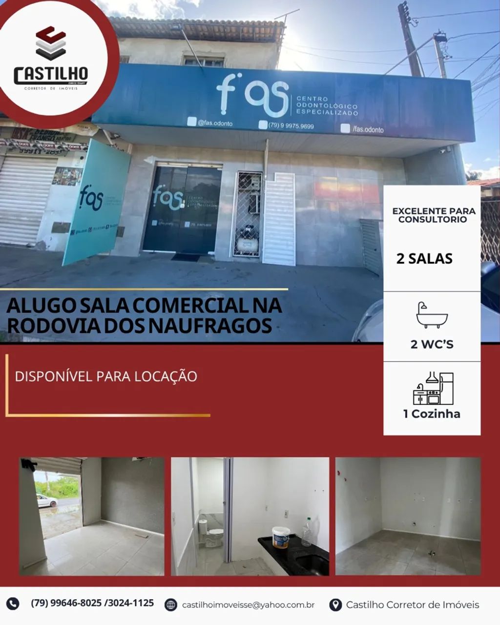 Excelente Ponto Comercial para Locação na Rodovia dós Naufragados 