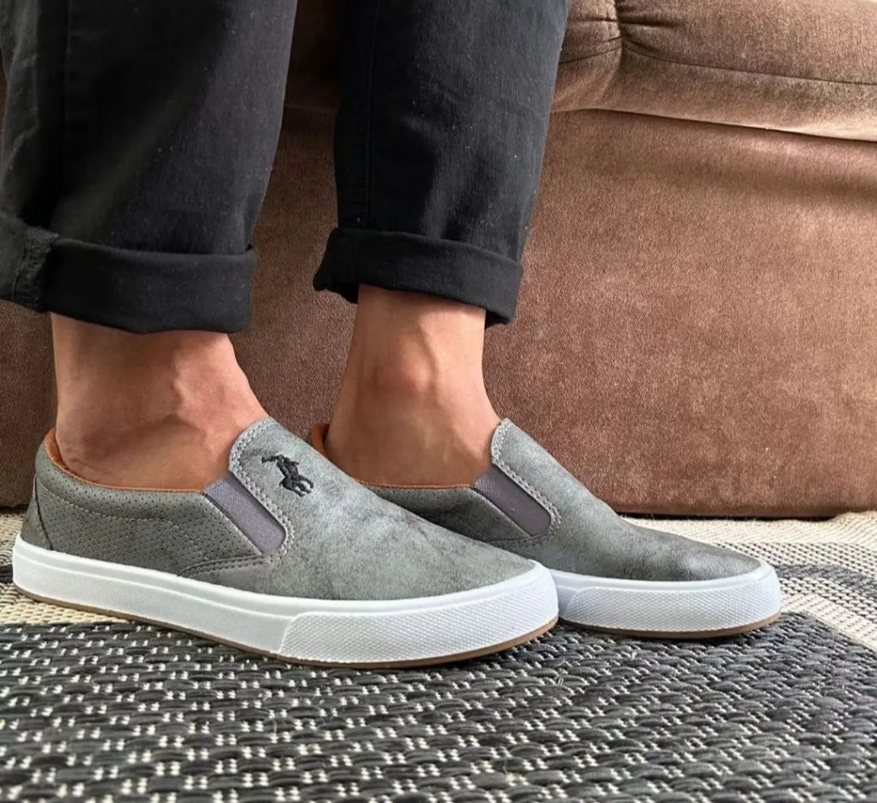 Slip On Polo Cinza