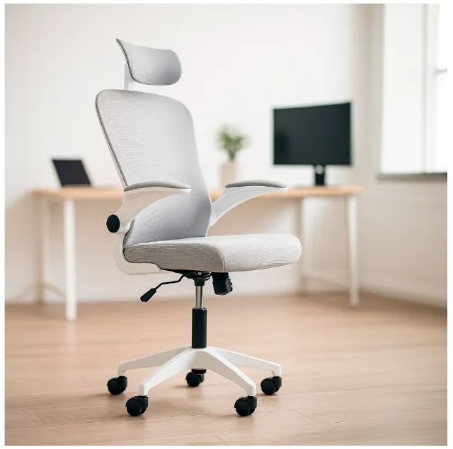 Cadeira Executiva Escritório Ergonômica Apoio Lombar Tela Mesh Confortável C7 Neo - Office