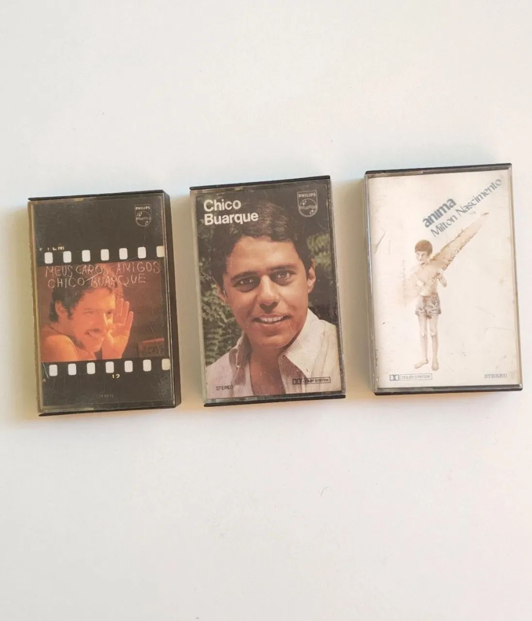 Fitas K7 Chico Buarque e Milton Nascimento, valor de cada K7.