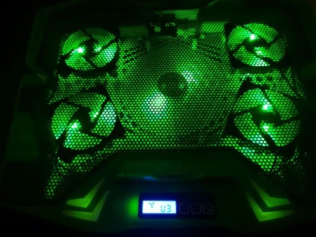 Cooler Gamer Multilaser Ac292 P/ Notebook Warrior 5 Fans Led