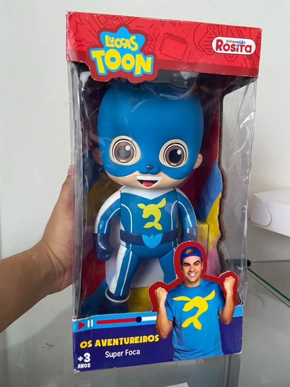 Boneco Super Foca 27cm Pedra Do Poder Original - Luccas Neto - Rosita - Foto 2