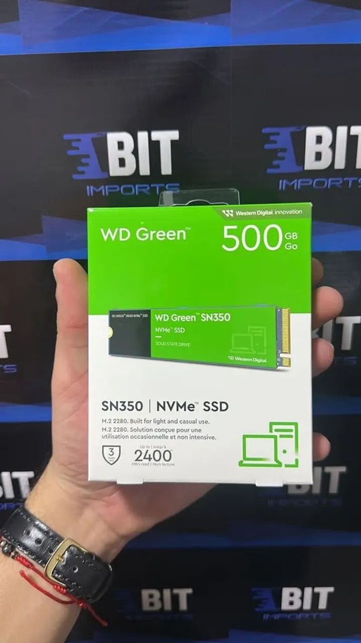 SSD M.2 500GB M.2 Nvme | WD GREEN | Novo Lacrado | Gen 3x4
