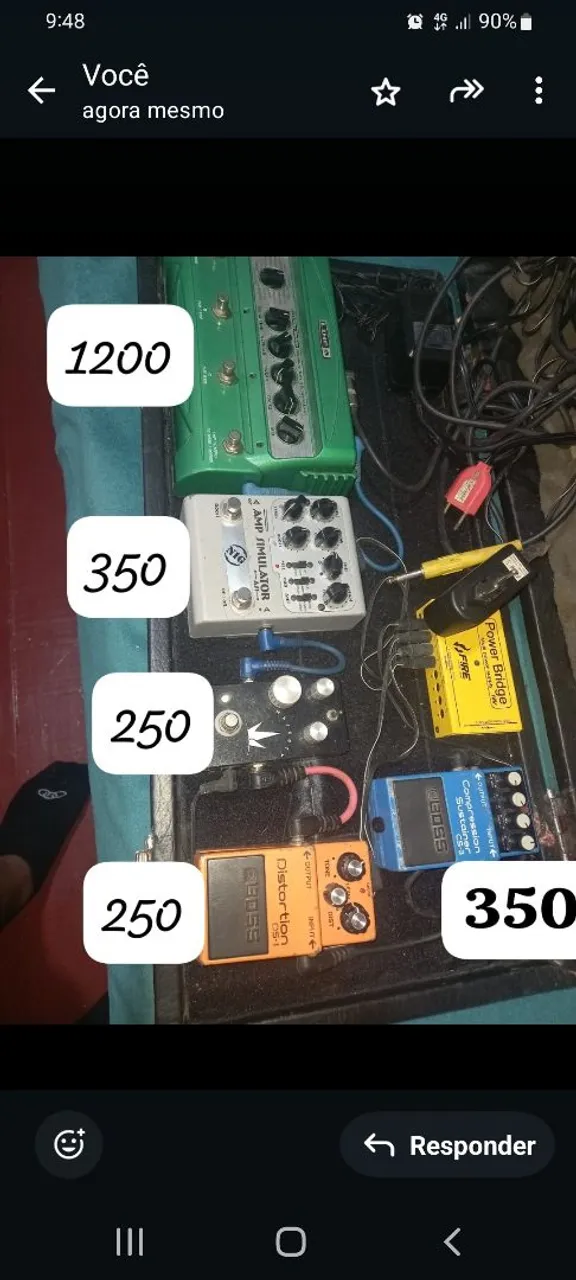 Pedais de guitarra - Vários modelos