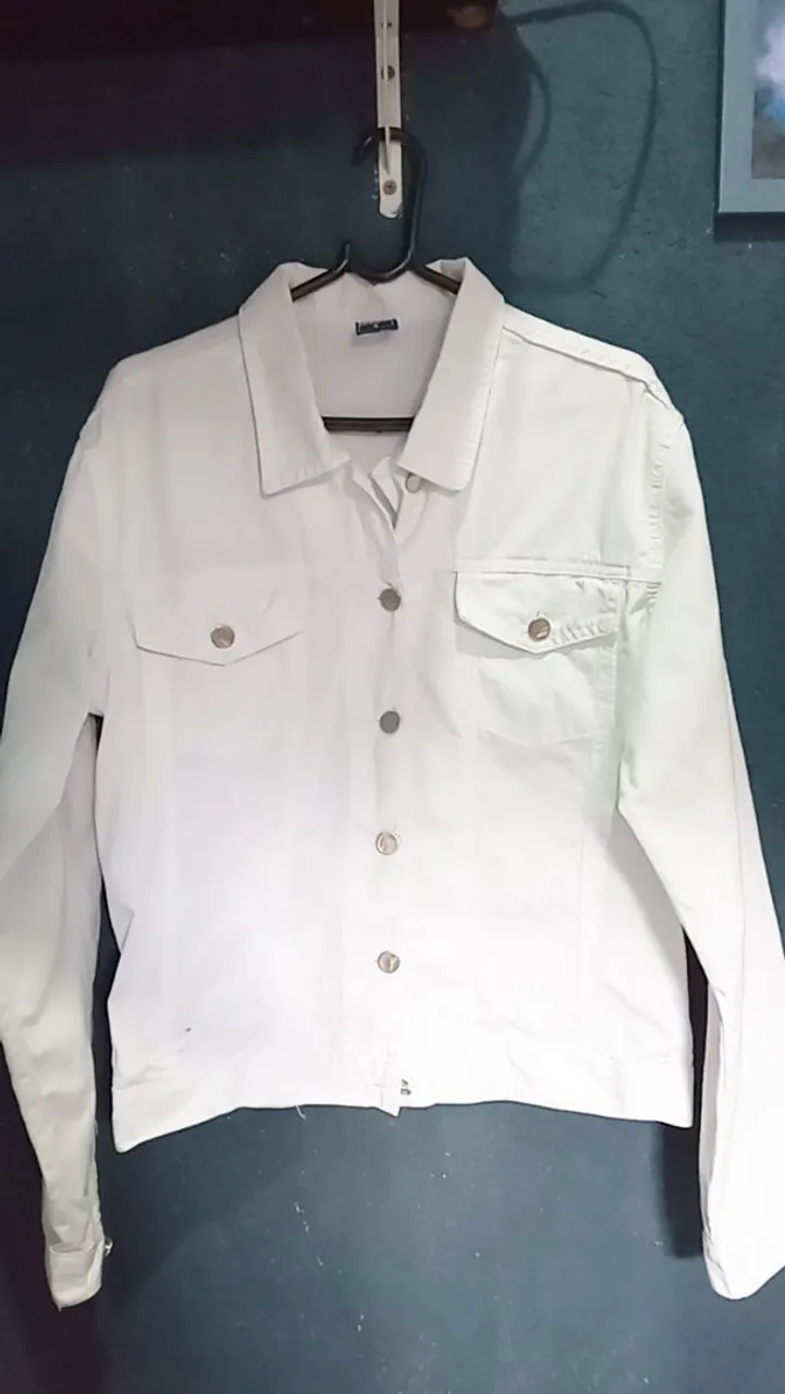 Jaqueta jeans branca M
