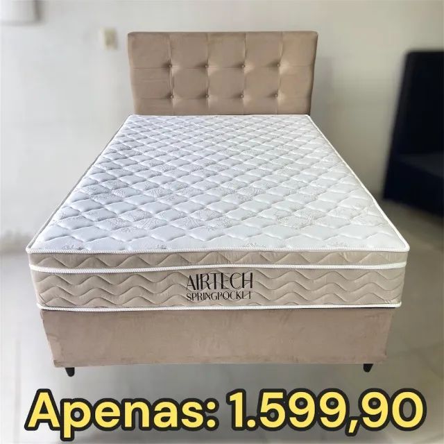 Cama Box Casal Molas Ensacadas Airtech