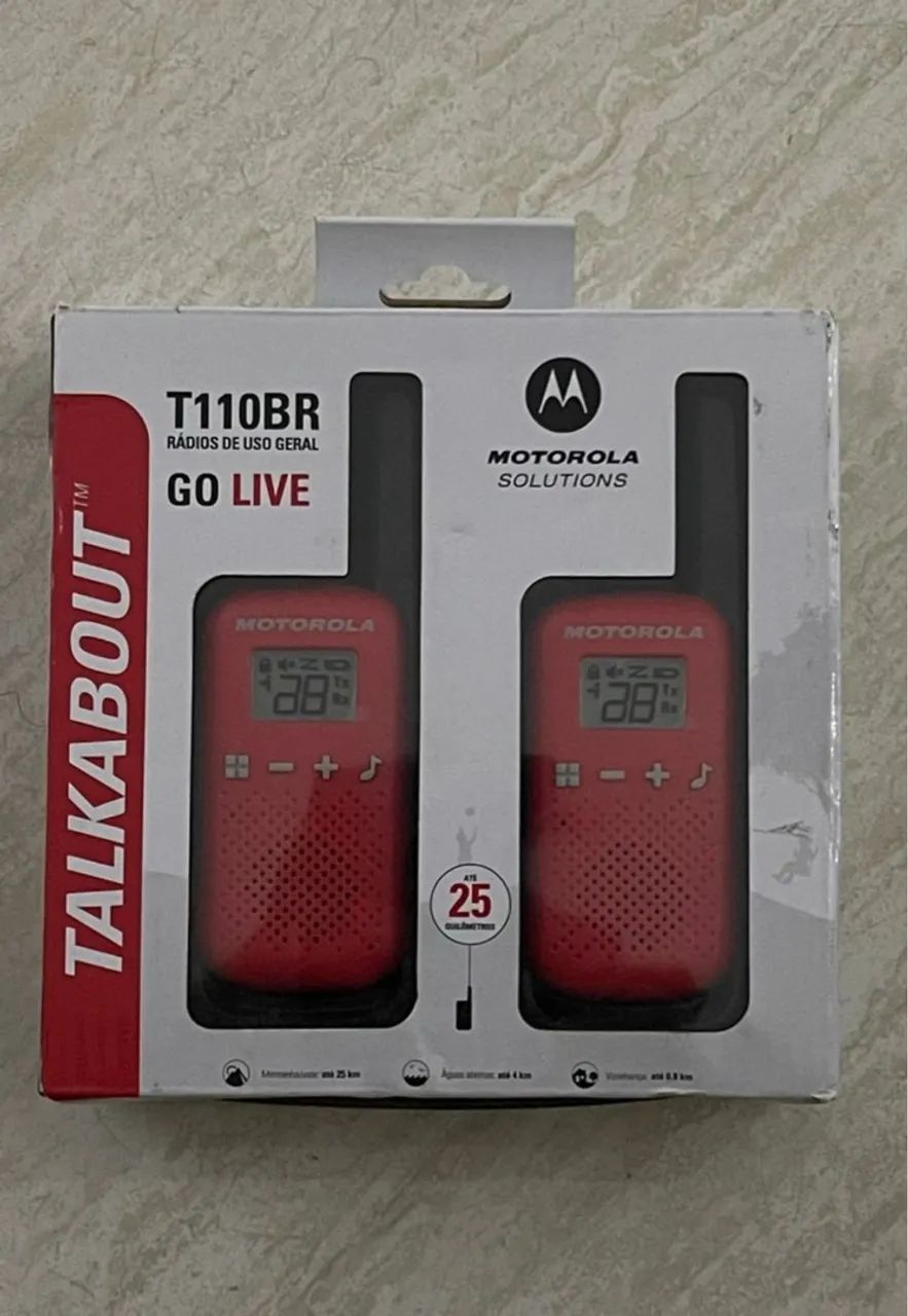 Rádio HT Motorola Talkabout T110BR - 2 Unidades - Alcance de 25km - Foto 2