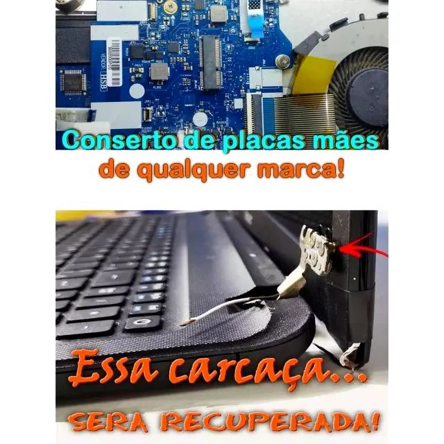 Reparo de Placa Mãe Conserto placas Acer Asus Samsung Dell CCE HP de Notebook e PC