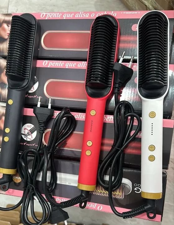 Escova alisadora 3 em 1 nova pague na entrega 