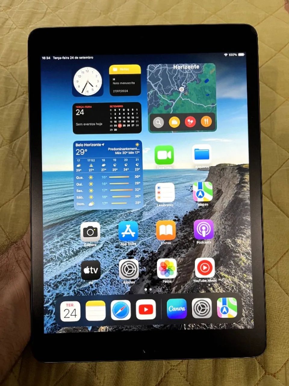 Ipad 9a Geração Cinza Espacial + Caneta Baseus