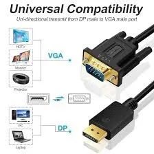 Adaptador Cabo Displayport Para Vga Dp Conector Macho Preto