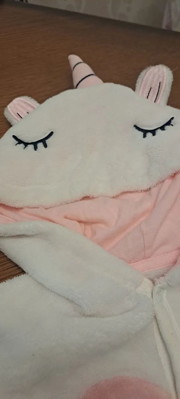 TORRO Macacão Peluciado Unicornio Bebê - 12/18 Meses - Foto 3