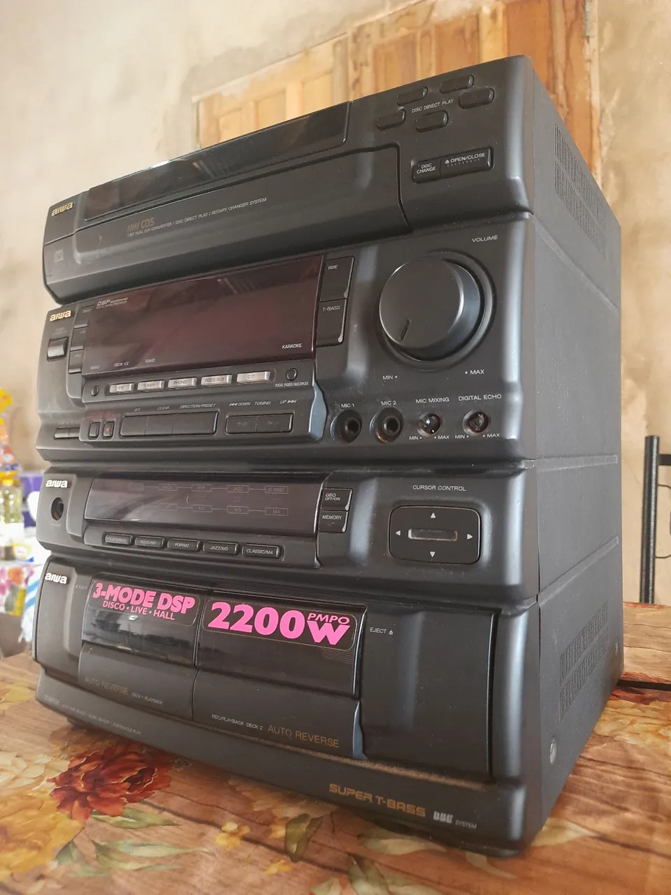 Som AWA 2200w PMPO 3-Mode DSP - Disco, Live e Hall