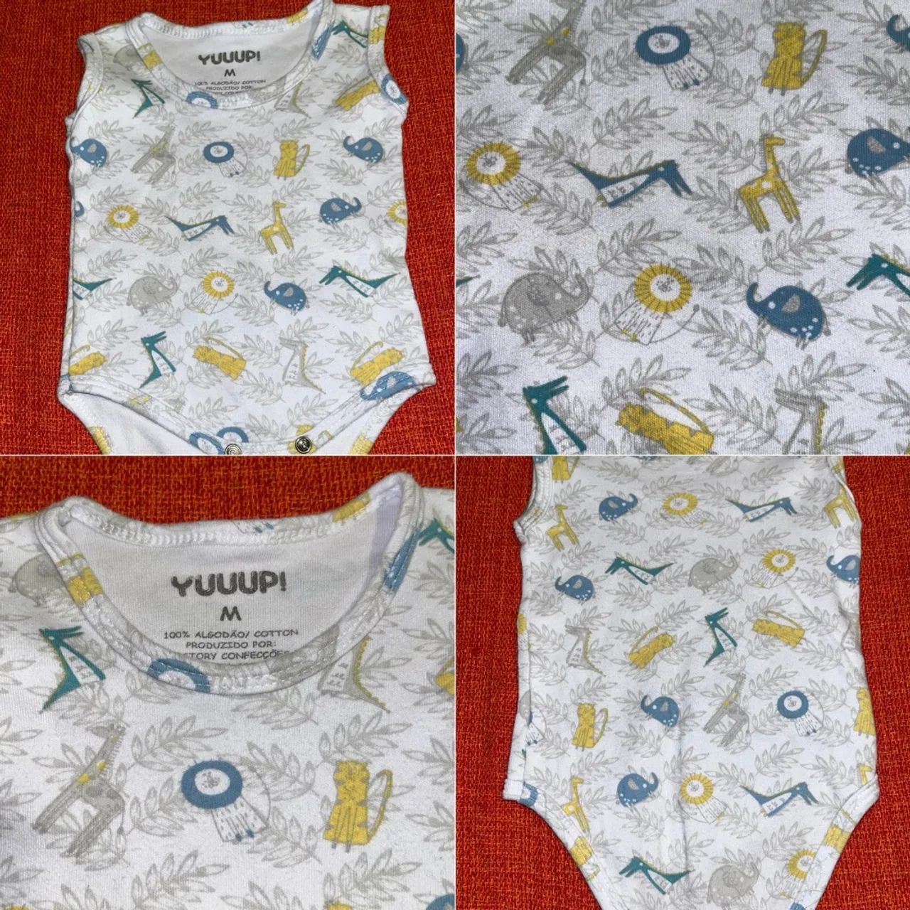 Body Regata Estampado YUUUP! - Tam. M - 100% Algodão 