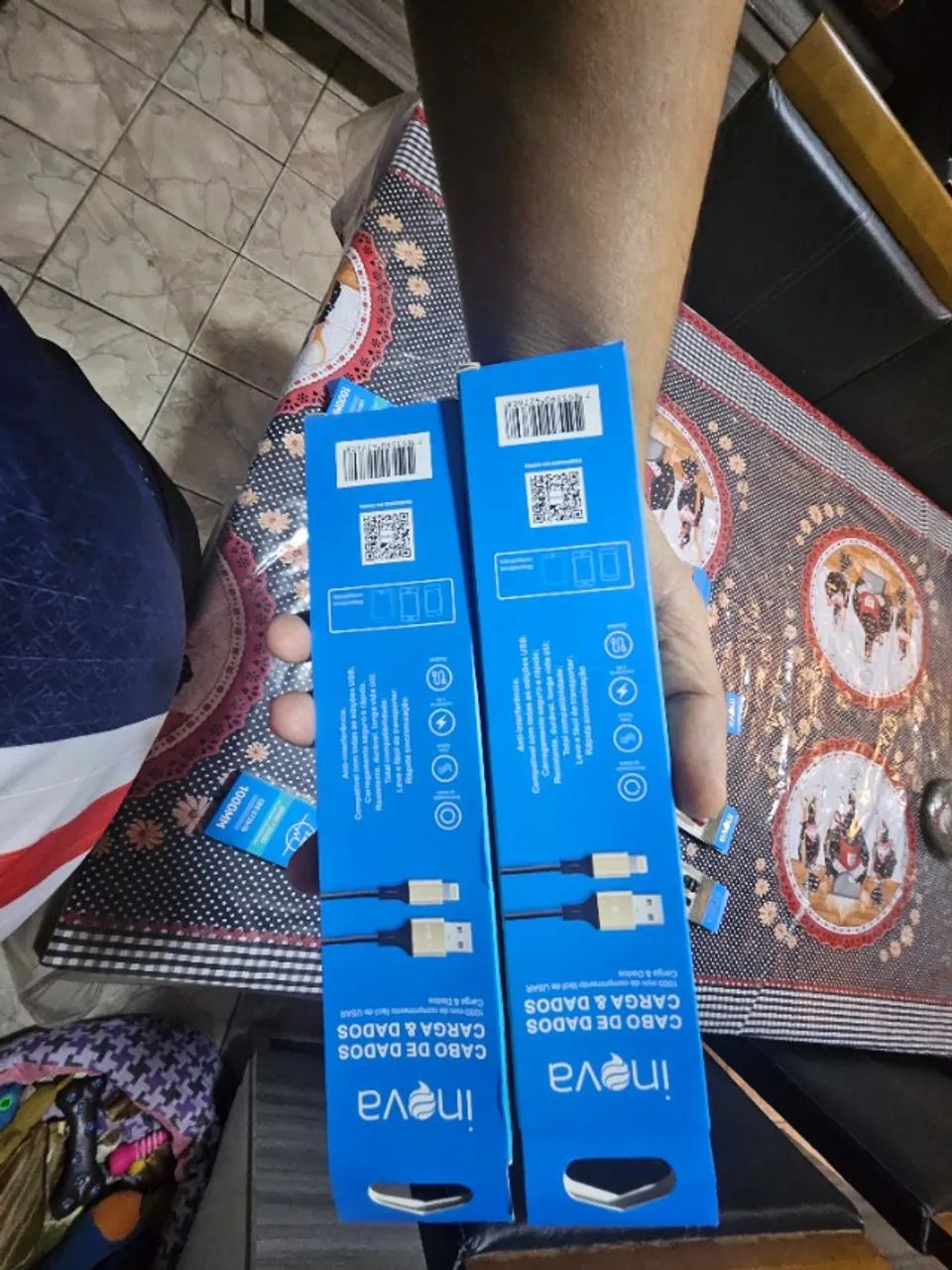 cabo de dados usb para iphones e outros novo inova - Foto 3