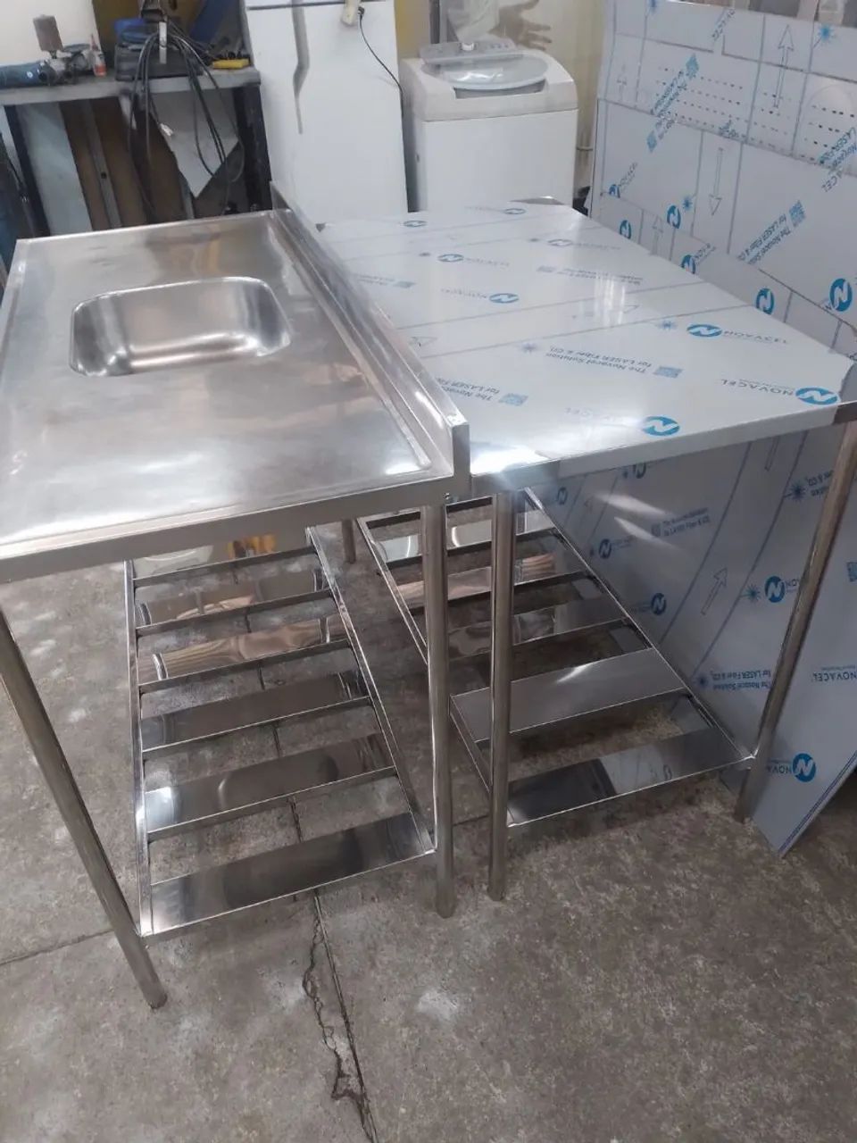 Kit pia + bancada toda sem inox 