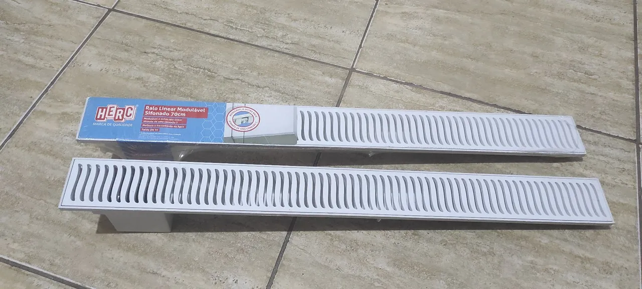 Ralo Linear Modulável Sifonado 70cm HERC