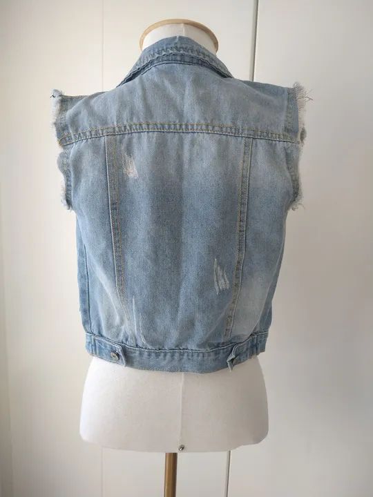 Colete Jeans Desfiado