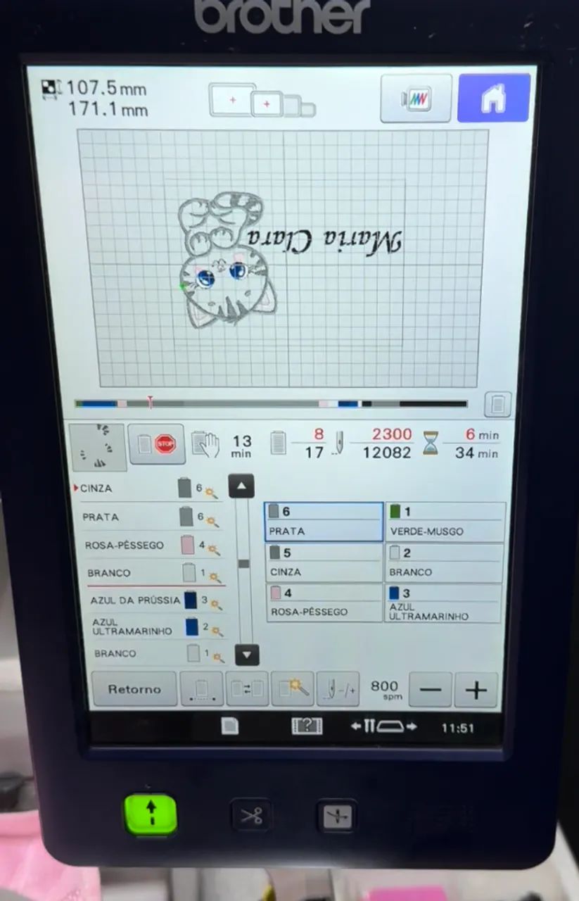 Máquina de Bordar Brother PR670E - 6 agulhas, LCD 10,1", área 20×30 cm, completa - Foto 2