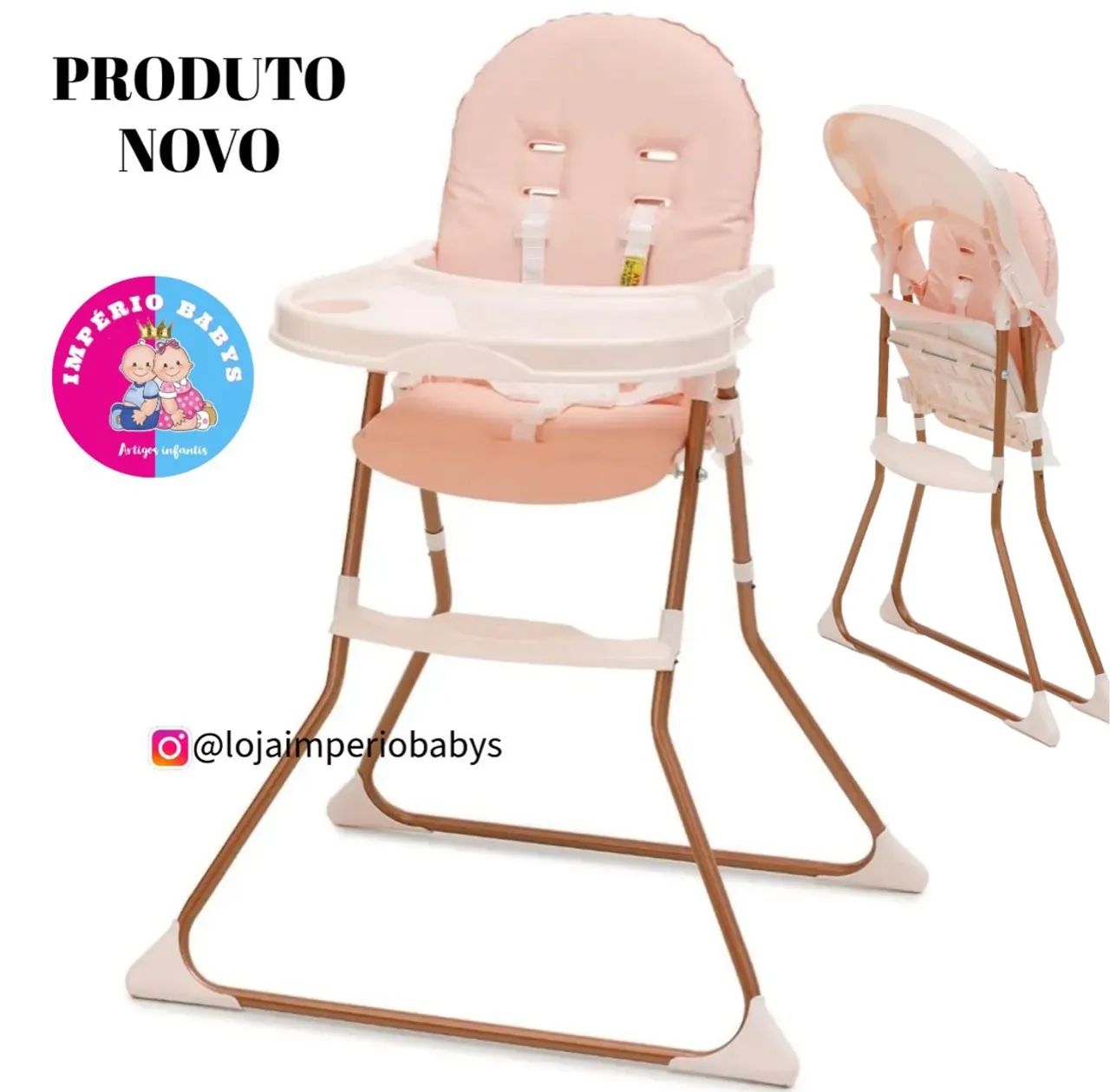 Cadeira de Alimentação Galzerano - Rosa e Azul  - Foto 5