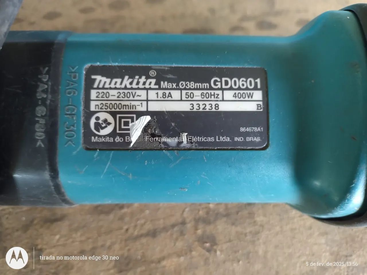 Retificadora GD 601 Makita  - Foto 2