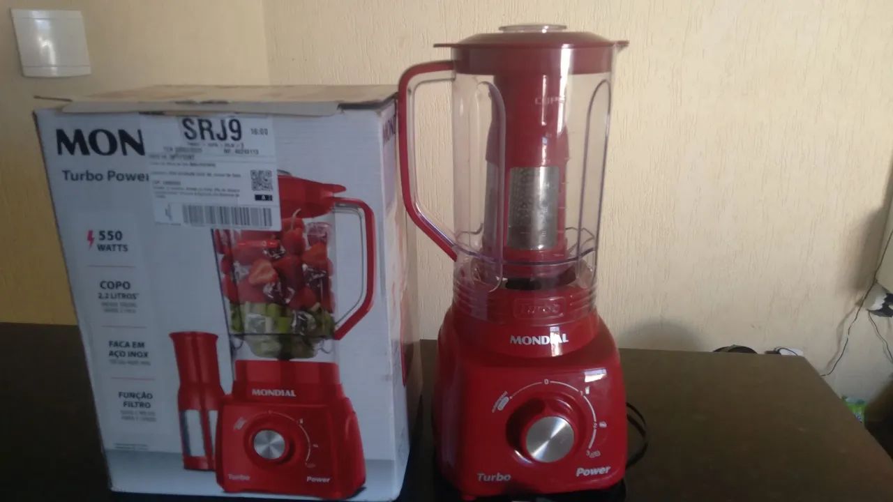 Liquidificador Mondial SRJ9 550W Turbo Power - Novo - Foto 4
