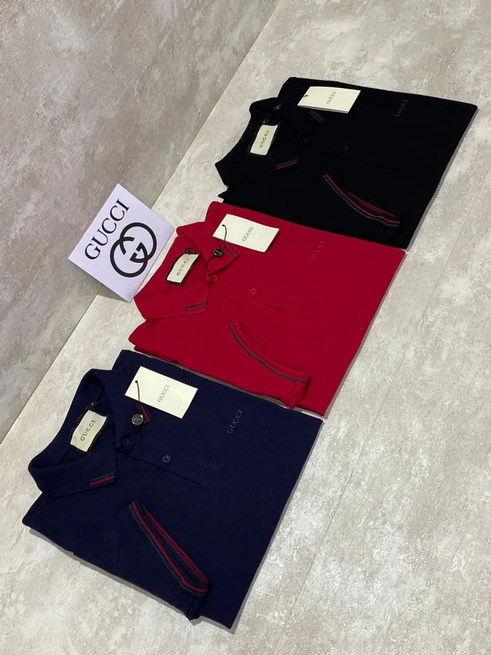 Camisa Polo Gucci Italy Regular Fit - Foto 5