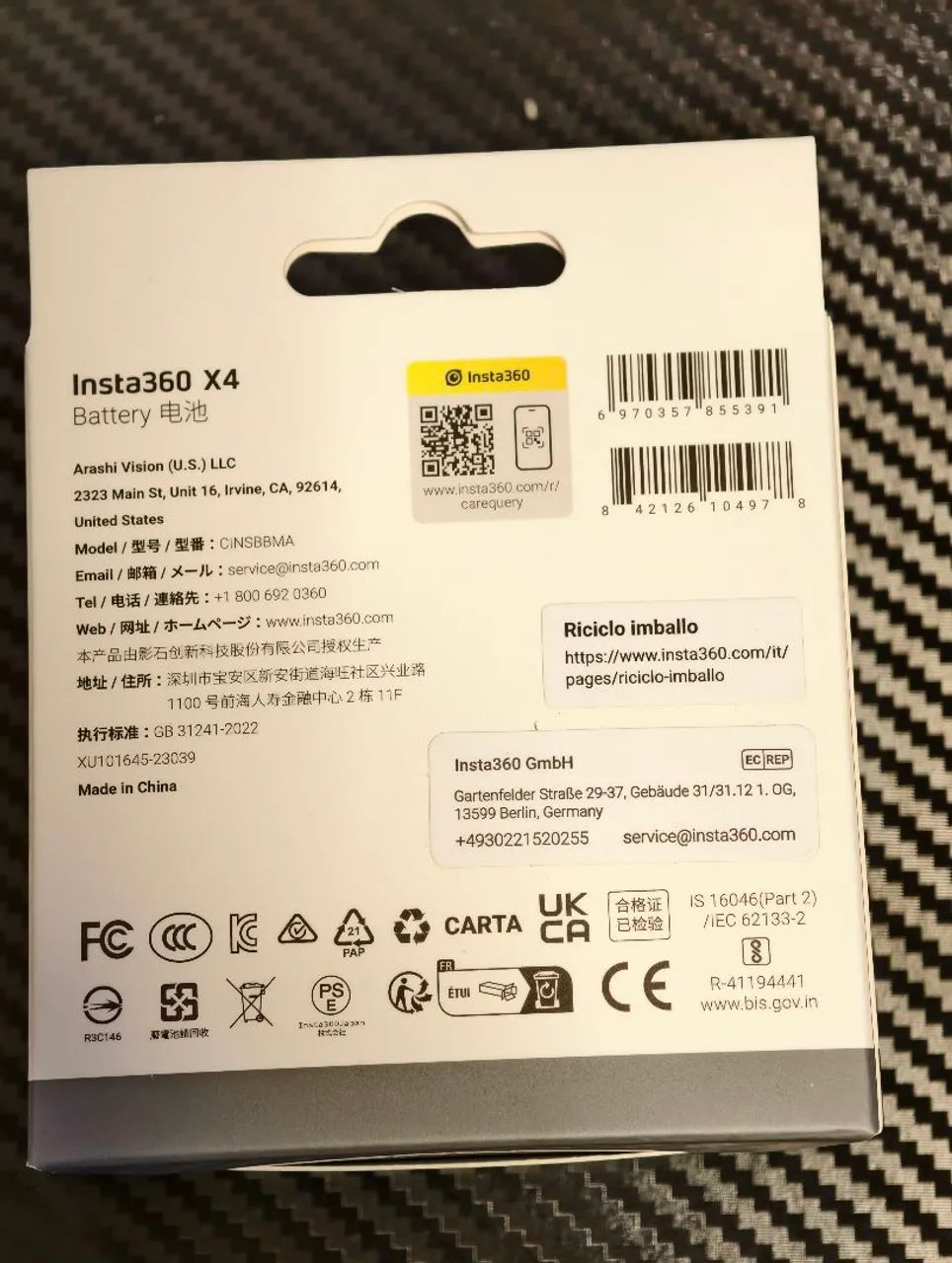 Bateria para Insta360 X4 Original Nova - Foto 2