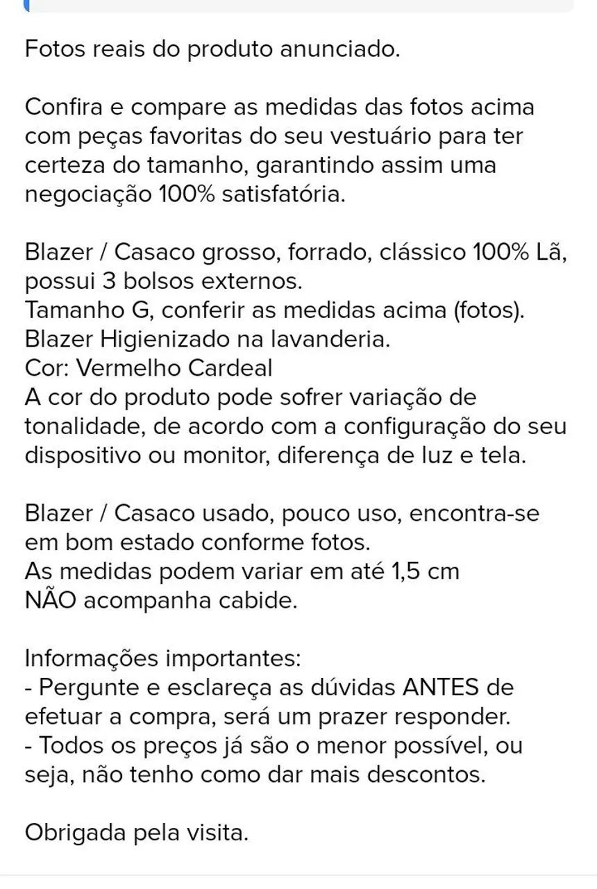 Casaco de inverno 100% Lá  - Foto 4