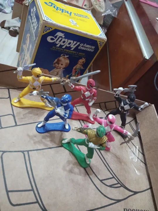 Lote de Bonecos Power Rangers 1993 Bandai Lindos
