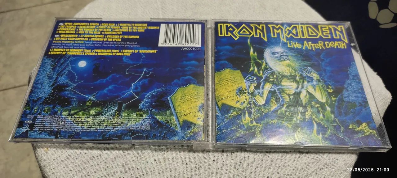 Iron Maiden - Live After Death (CD duplo) Parlophone original de época 