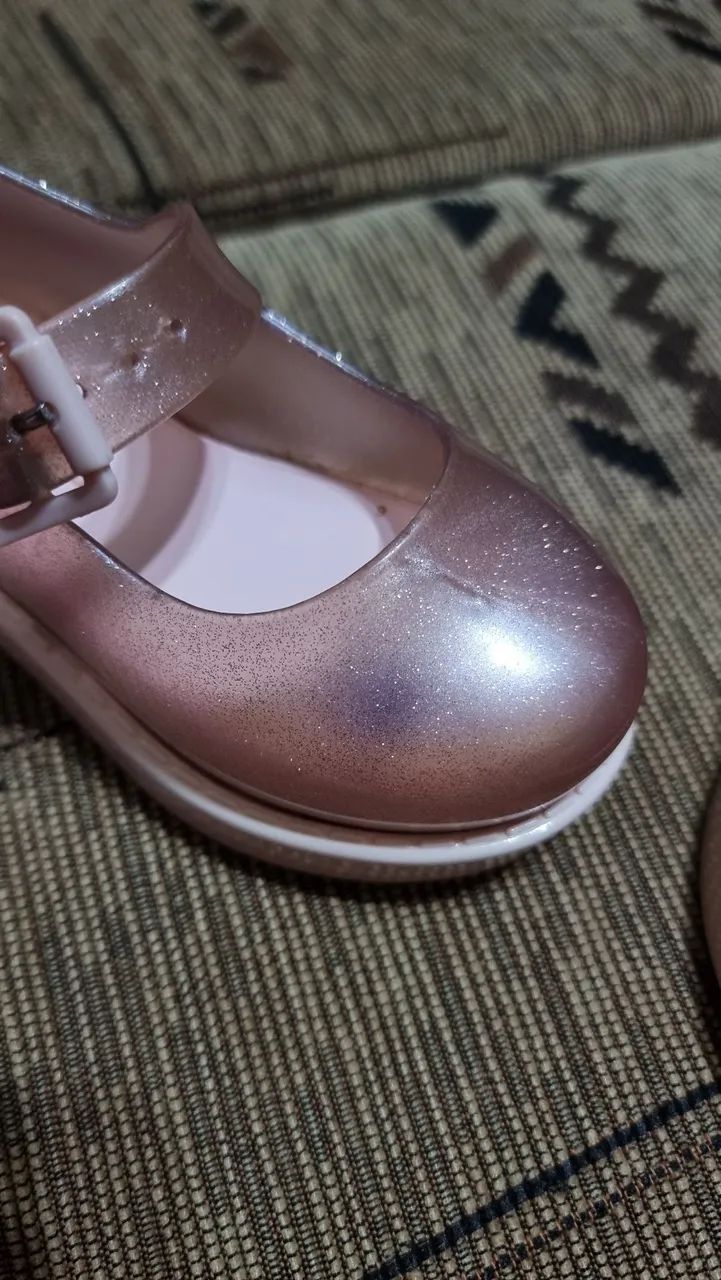 Sapatilha Melissa Rosa Glitter 19 - Foto 4