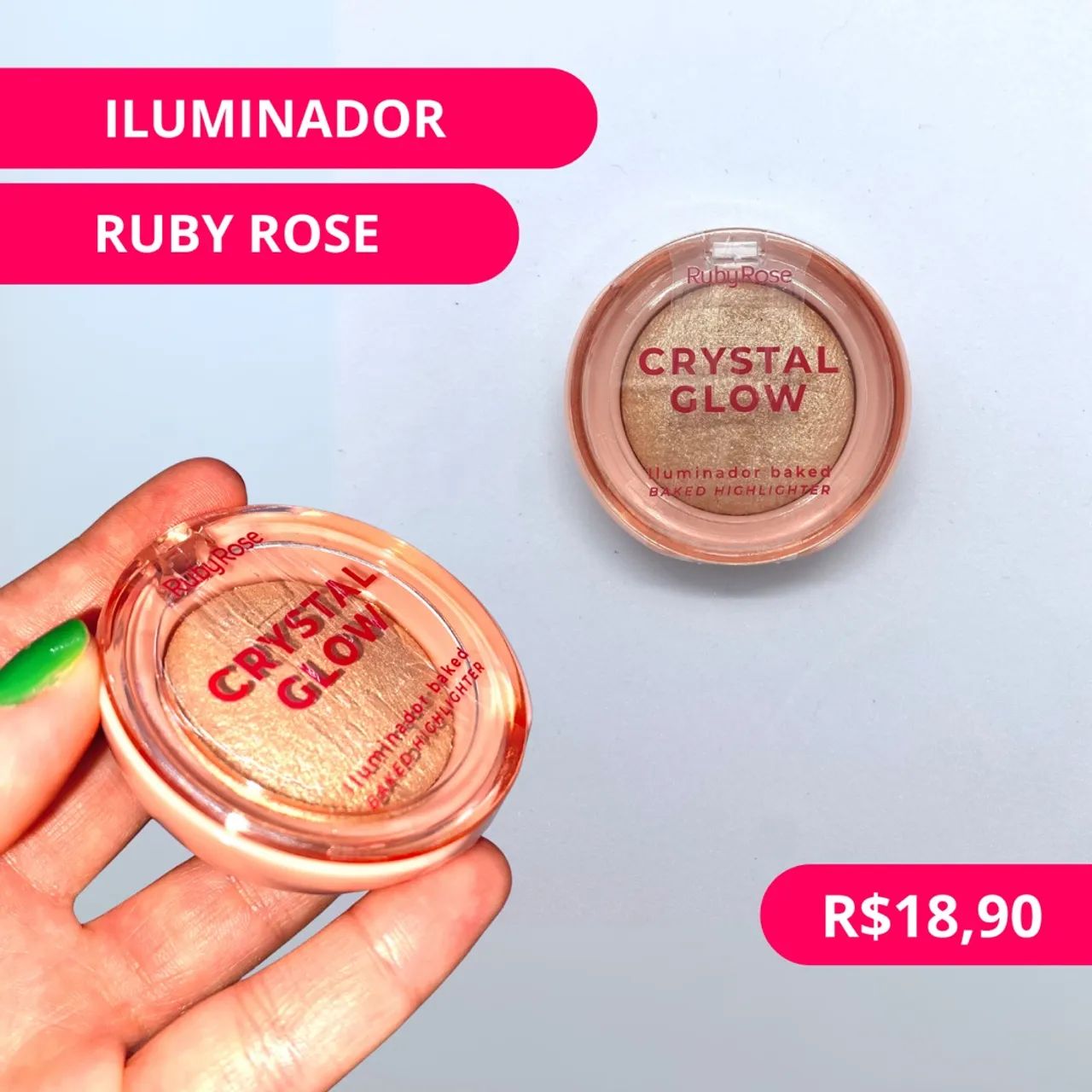 Iluminador Ruby Rose Crystal Glow