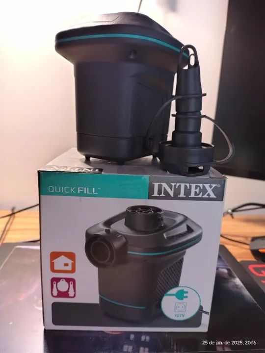 Bomba de Ar Elétrica Intex Quick Fill 127v - Foto 2