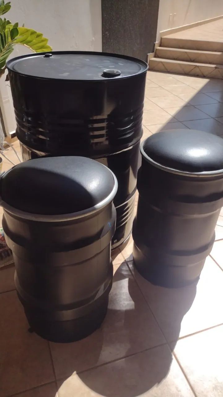 Mesa tambor com banquetas 64311790510595122
