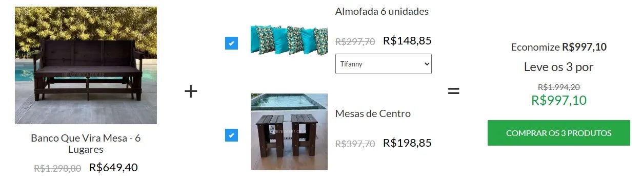 Banco que vira mesa 6 lugares  - Foto 3