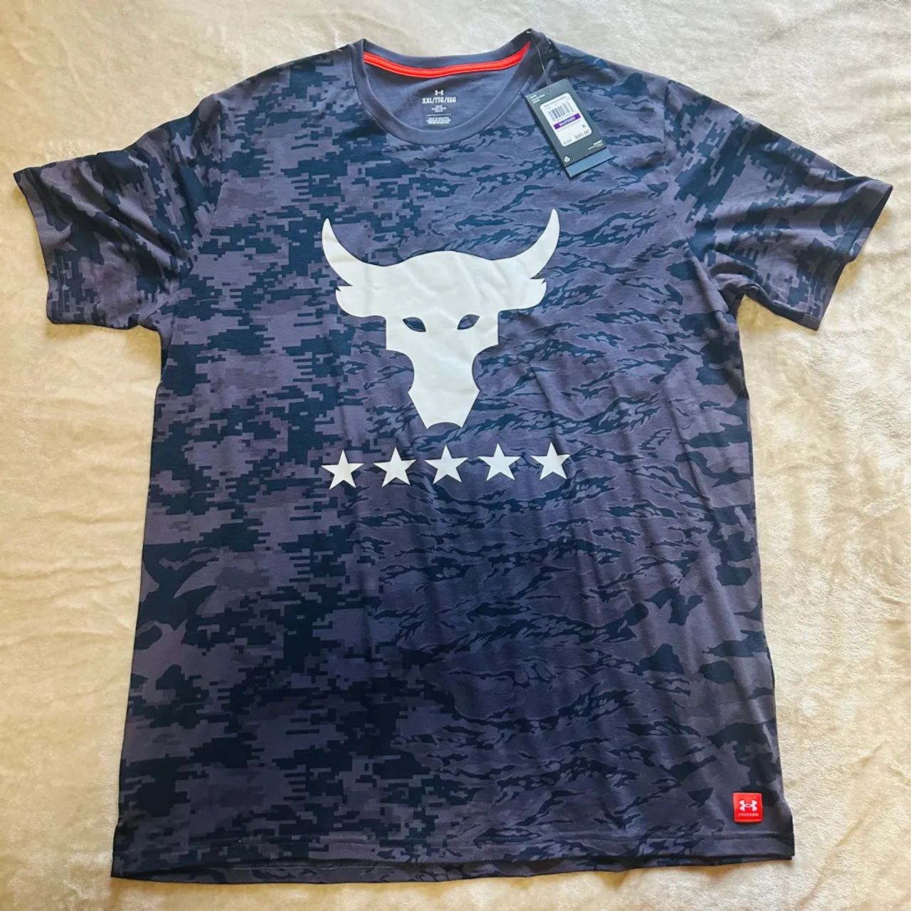 Camiseta Under Armour Project Rock Camuflada Nova Original Importada - Foto 2