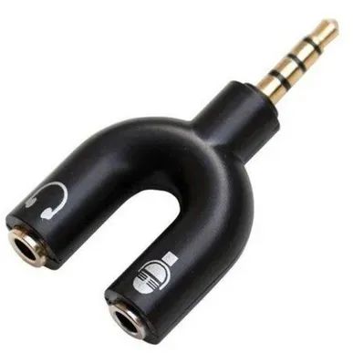 Mini Adaptador Y P2 P3 para Fone e Microfone Headset