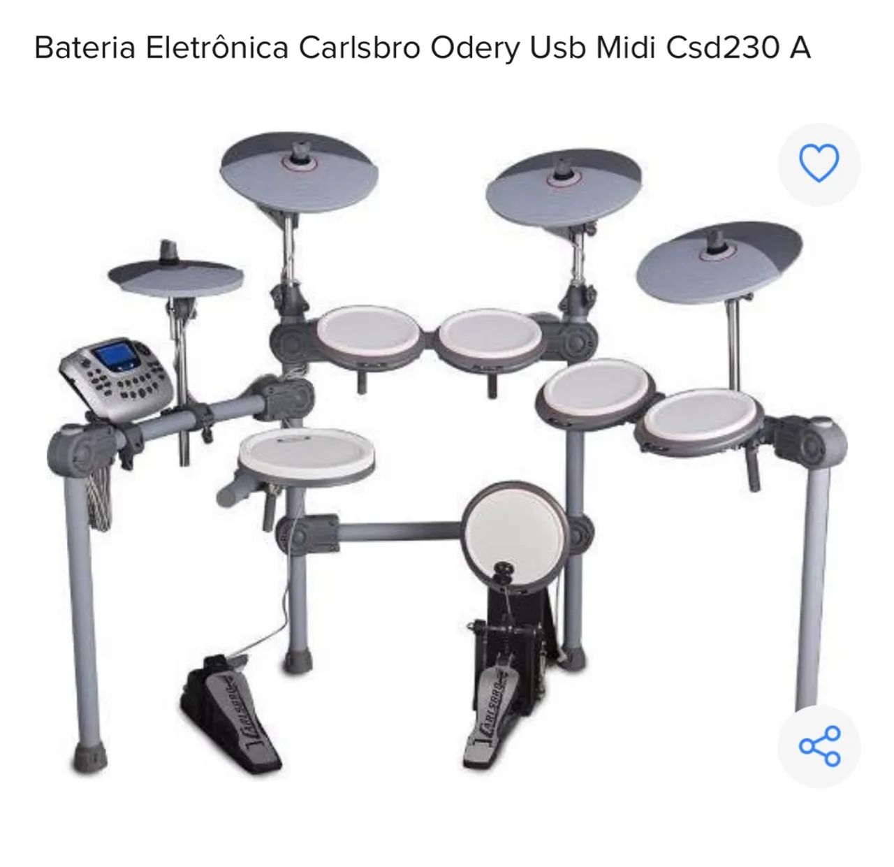 Bateria Eletrônica Carlsbro Odery Usb Midi Csd230 A
