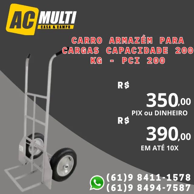 Carro de cargas capacidade 200 Kg - PCI 200
