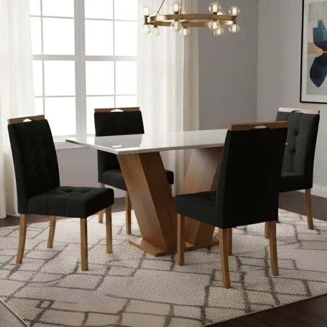 Mesa de Jantar  Classic 1,20 com 4 Cadeiras - WM DECOR - Foto 5