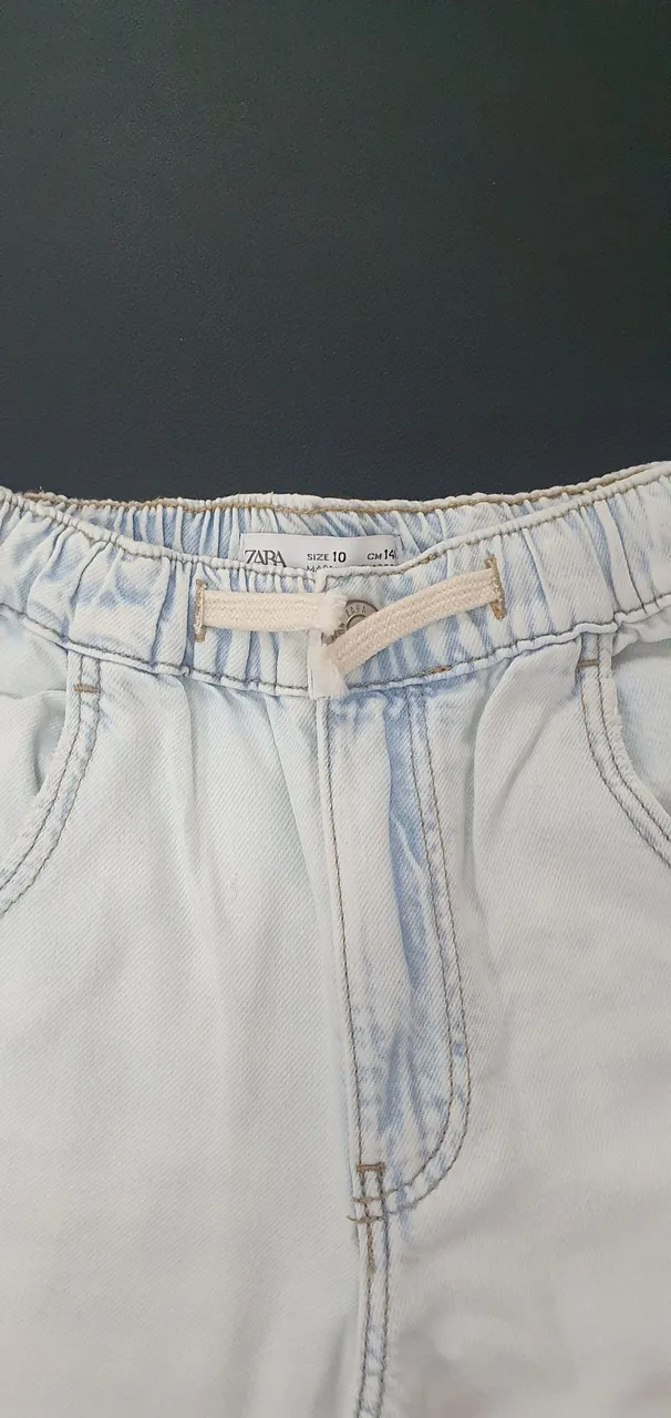 Shorts Jeans Zara Infantil - Tamanho 10