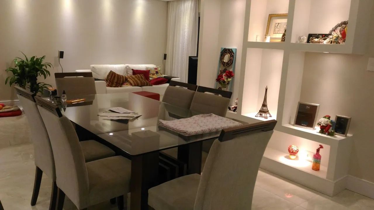 Mesa moderna + 6 Cadeiras Elegantes, mesa com Tampo de Vidro. - Foto 4