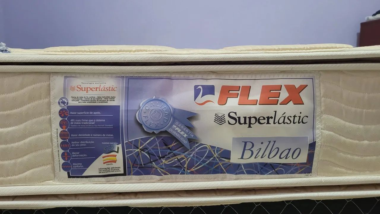 Cama Box Casal e Colchão Flex Superlastic Bilbao - Foto 3