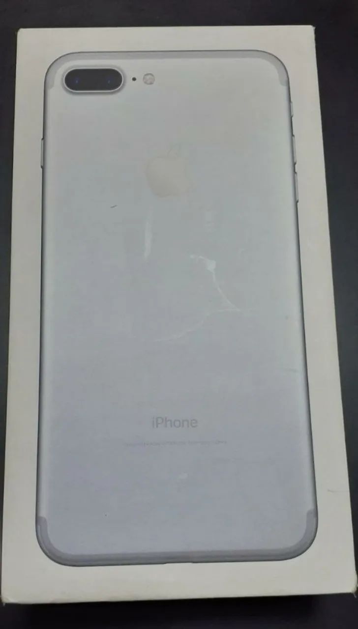 Caixa iPhone 7 PLUS SILVER 128gb A1784 + Fone Ouvido + Carregad novo + chav chip + adesivo - Foto 2