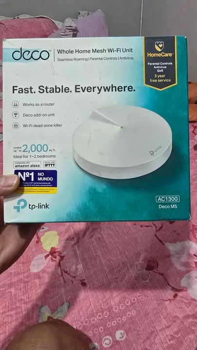 Roteador Wi-Fi Deco M5 - Novo na caixa - Foto 4