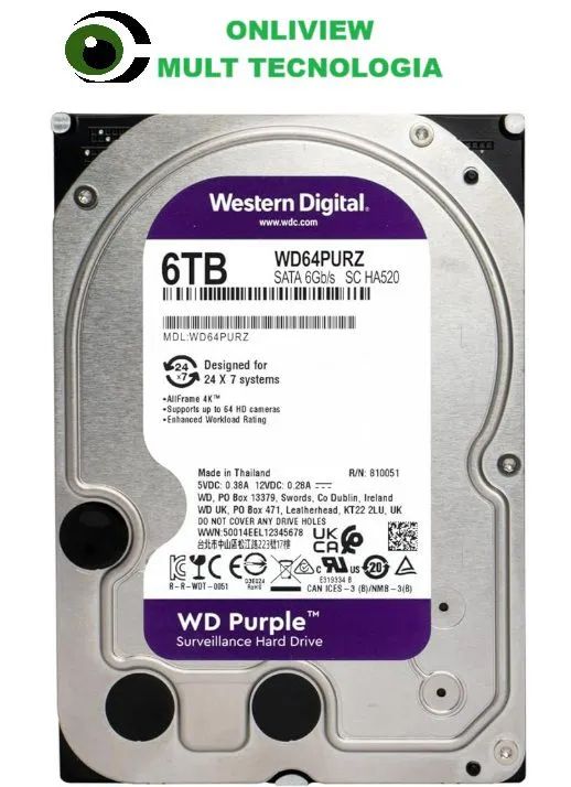 HD WD Purple 6TB Surveillance