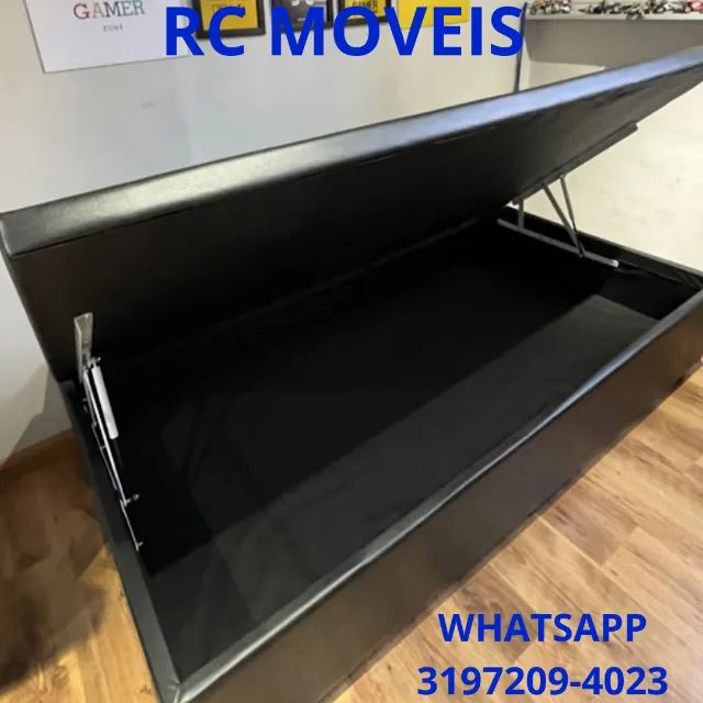 Cama Box Baú Solteiro 88 x 1.88 - Baú Blindado e Acabamento Premium